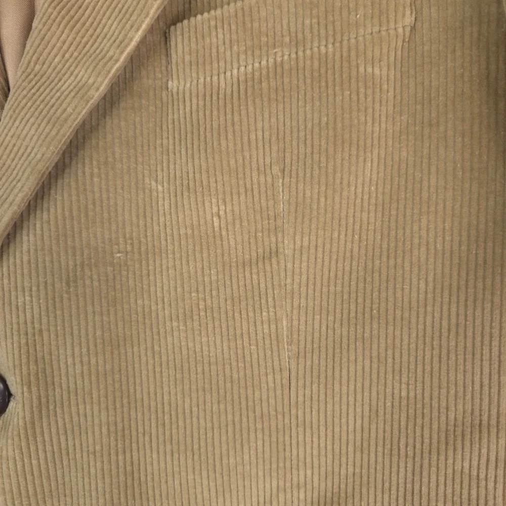 Stafford Blazer‎ Mens 42R Brown Corduroy Sport Coat Two Button Jacket Cotton